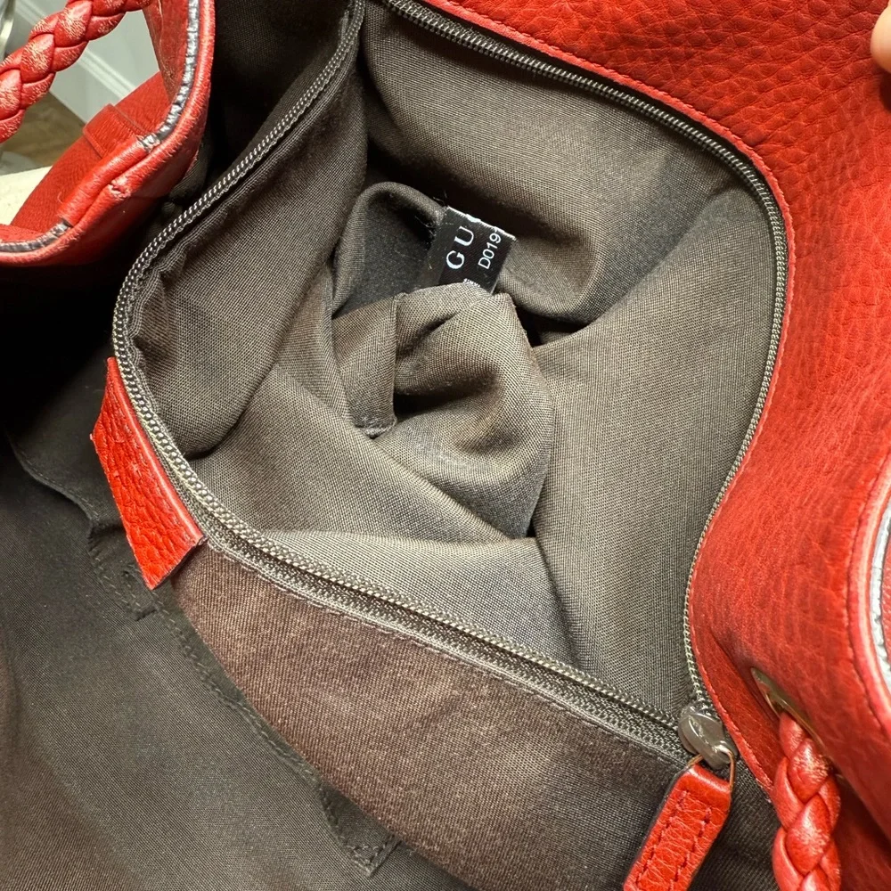 Authentic Gucci dark red leather large tote bag - Picture 16 of 16